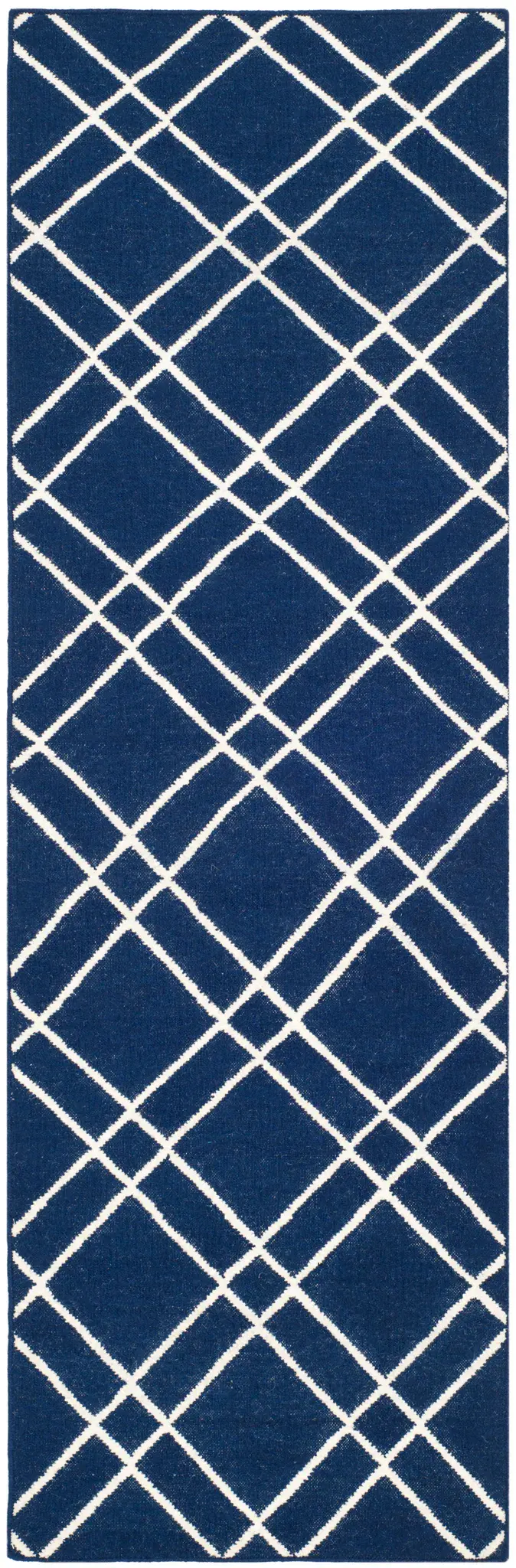 Dhurries Double Diamond Hand-Woven Wool Rug