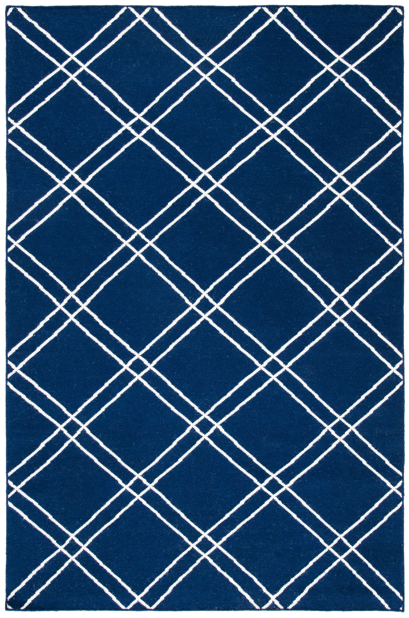 Dhurries Double Diamond Hand-Woven Wool Rug