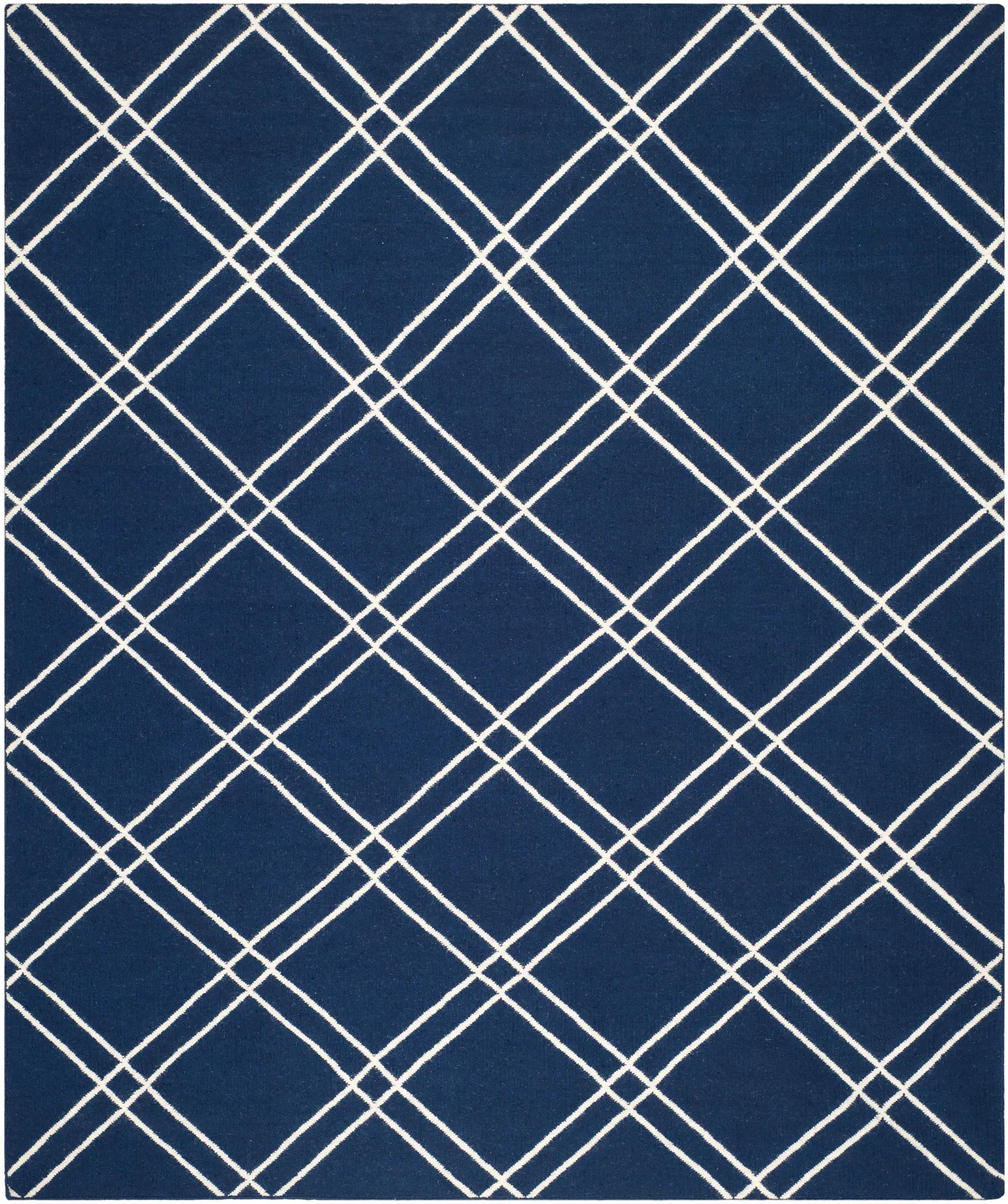 Dhurries Double Diamond Hand-Woven Wool Rug