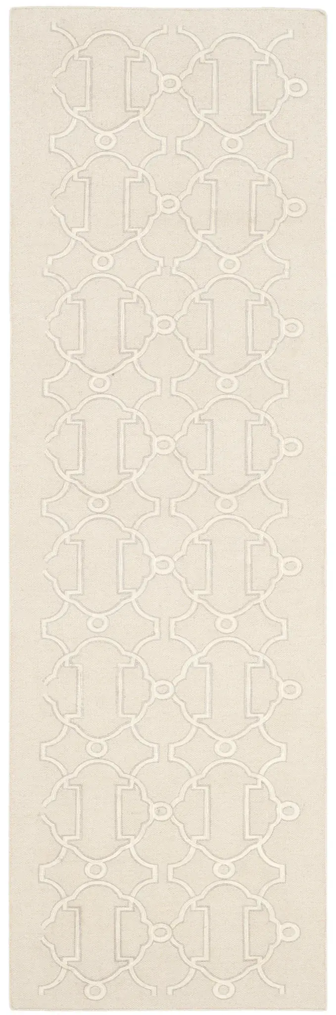 Dhurries Interlocking Trellis Hand-Woven Rug