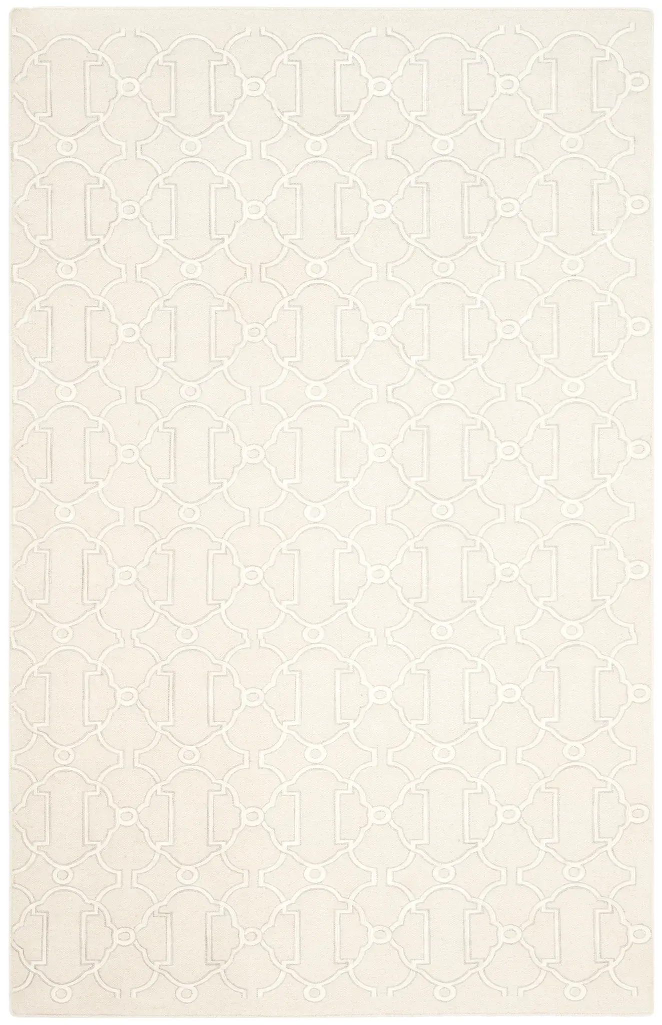 Dhurries Interlocking Trellis Hand-Woven Rug