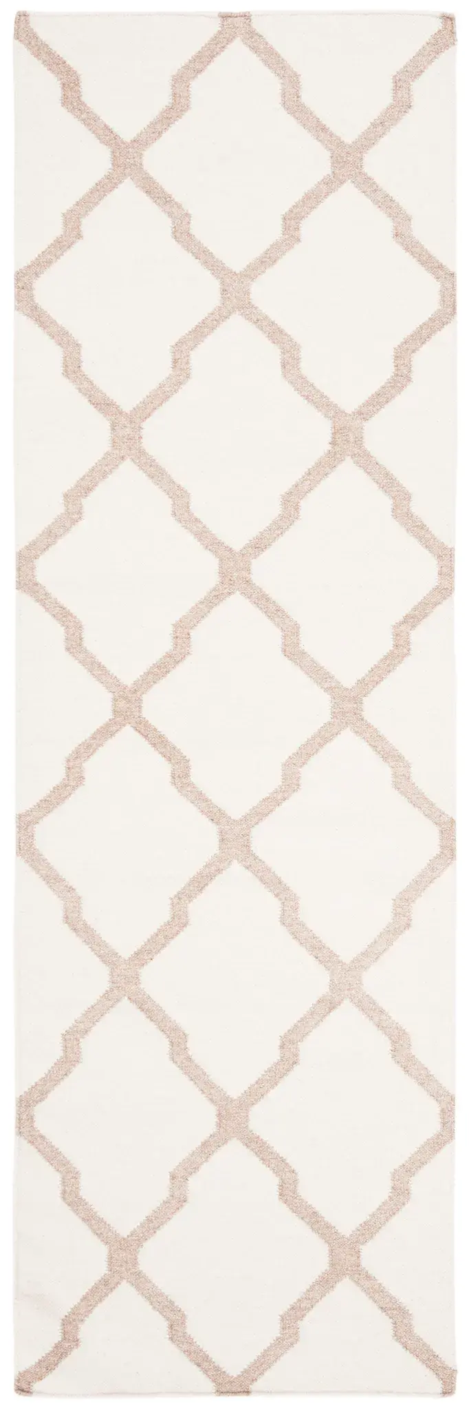 Dhurries Large-Scale Trellis Hand-Woven Rug