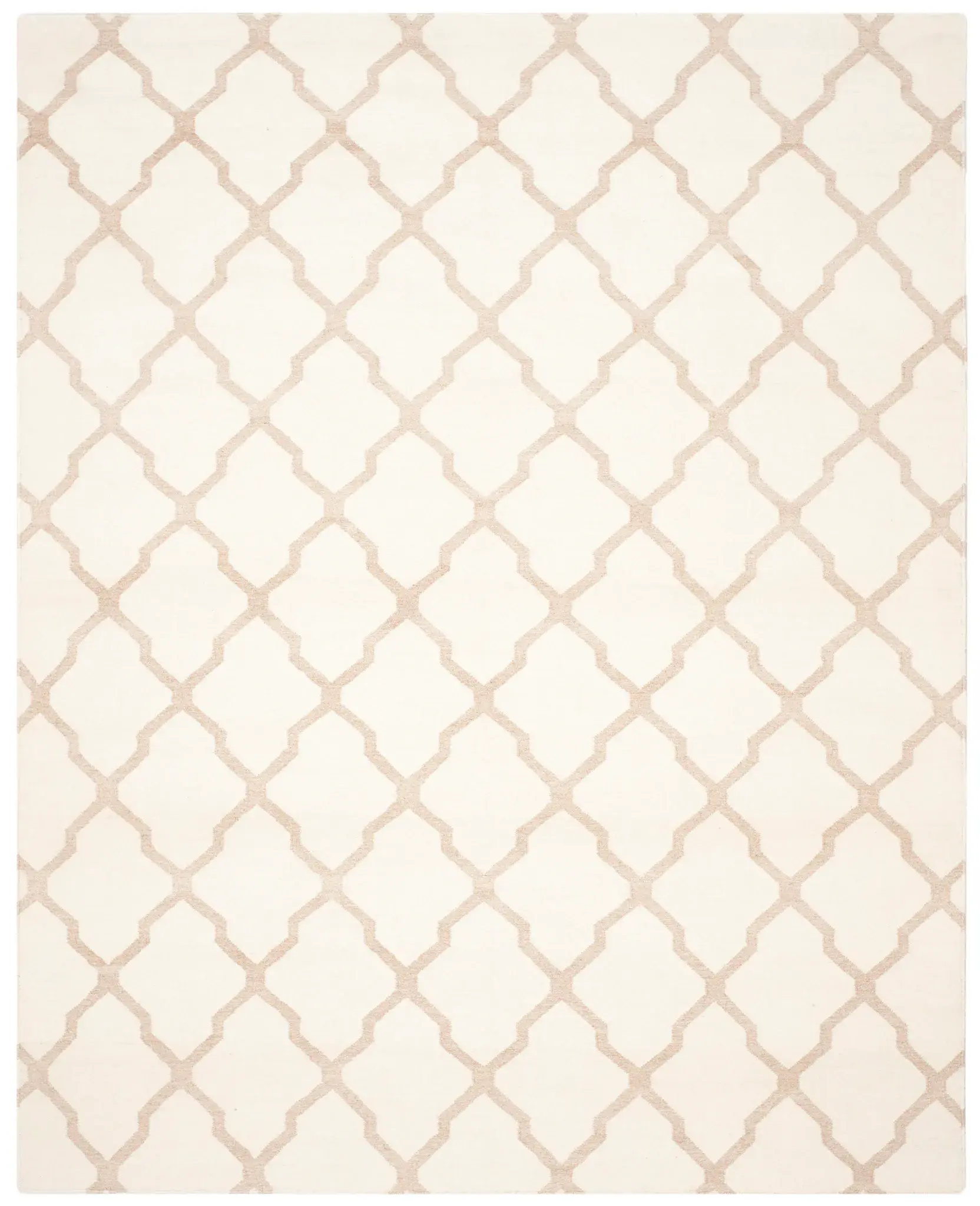 Dhurries Large-Scale Trellis Hand-Woven Rug