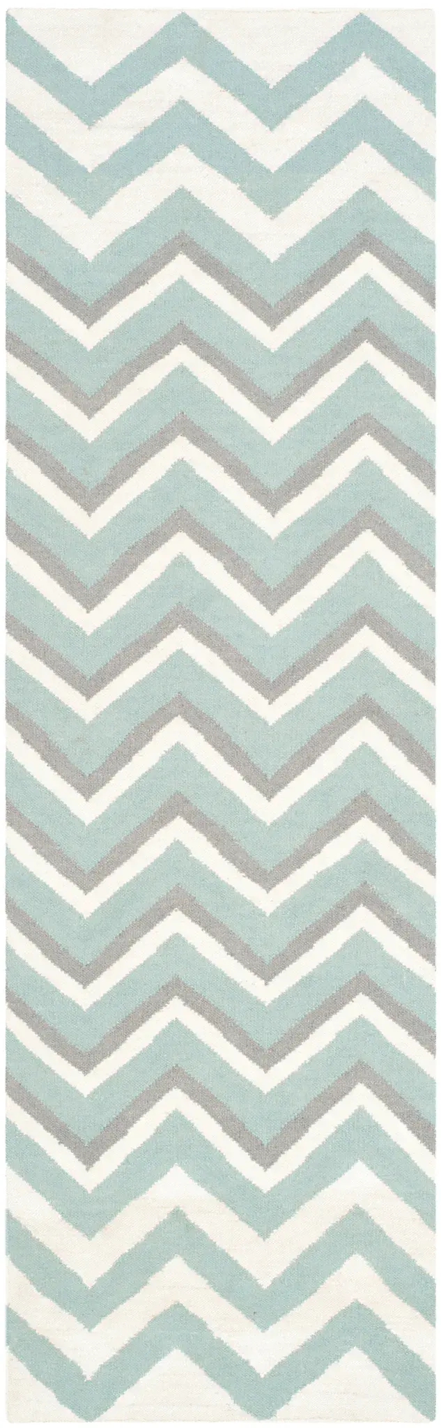 Dhurries Ikat Chevron Hand-Woven Rug