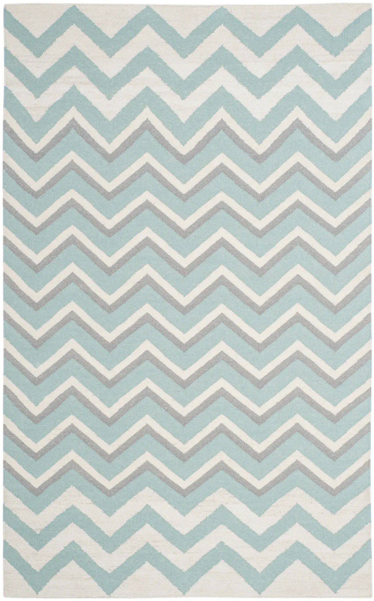 Dhurries Ikat Chevron Hand-Woven Rug