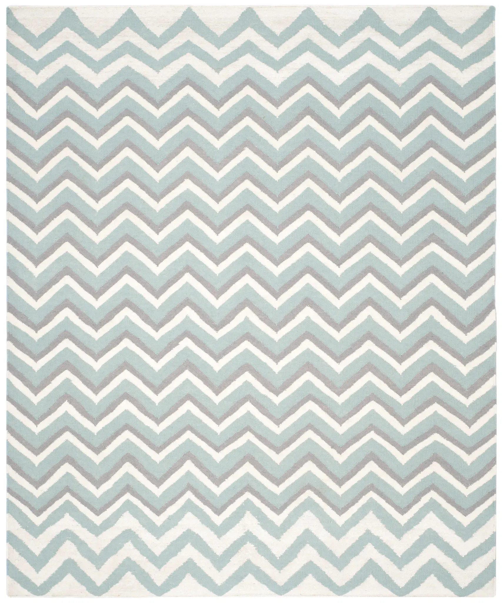 Dhurries Ikat Chevron Hand-Woven Rug