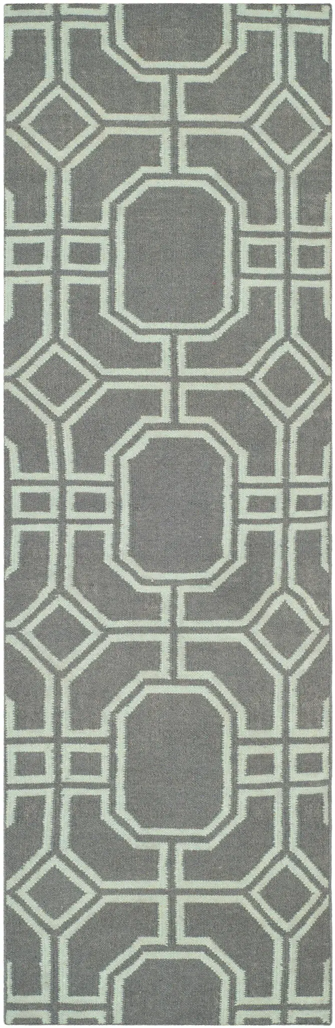 Dhurries Octagon Trellis Hand-Woven Wool Rug