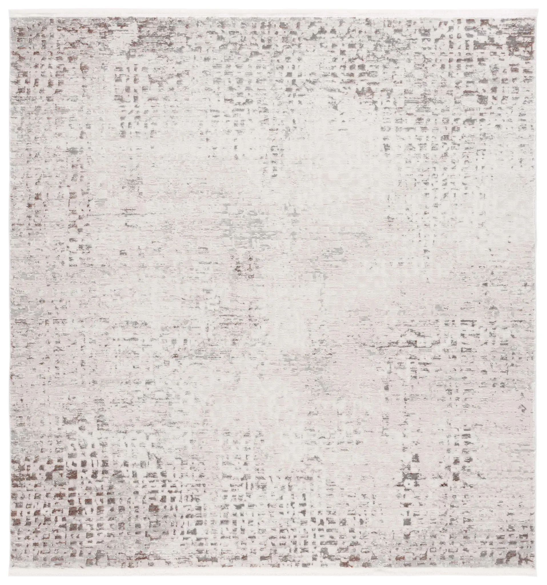 Diamond Distressed Grid Rug