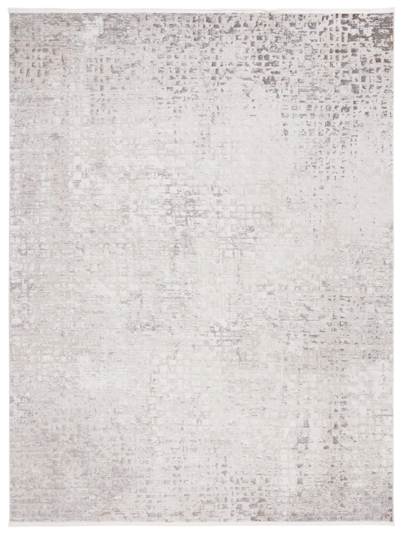 Diamond Distressed Grid Rug