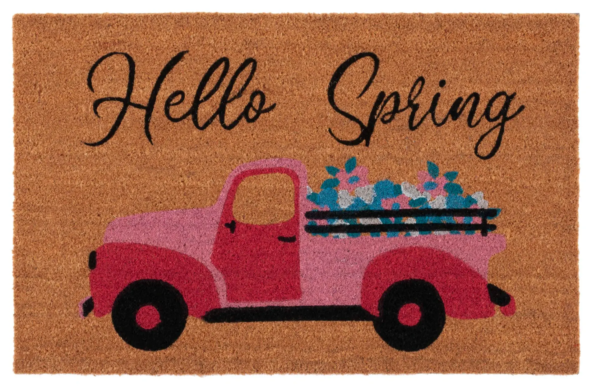Hello Spring Truck Indoor/Outdoor Rug