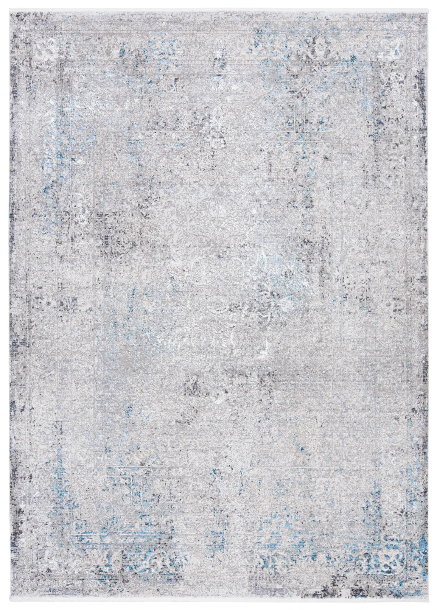 Dream Distressed Medallion Border Rug