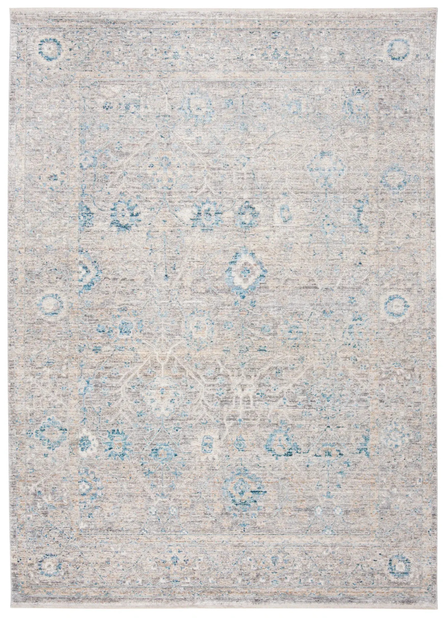 Dream Distressed Floral Border Rug