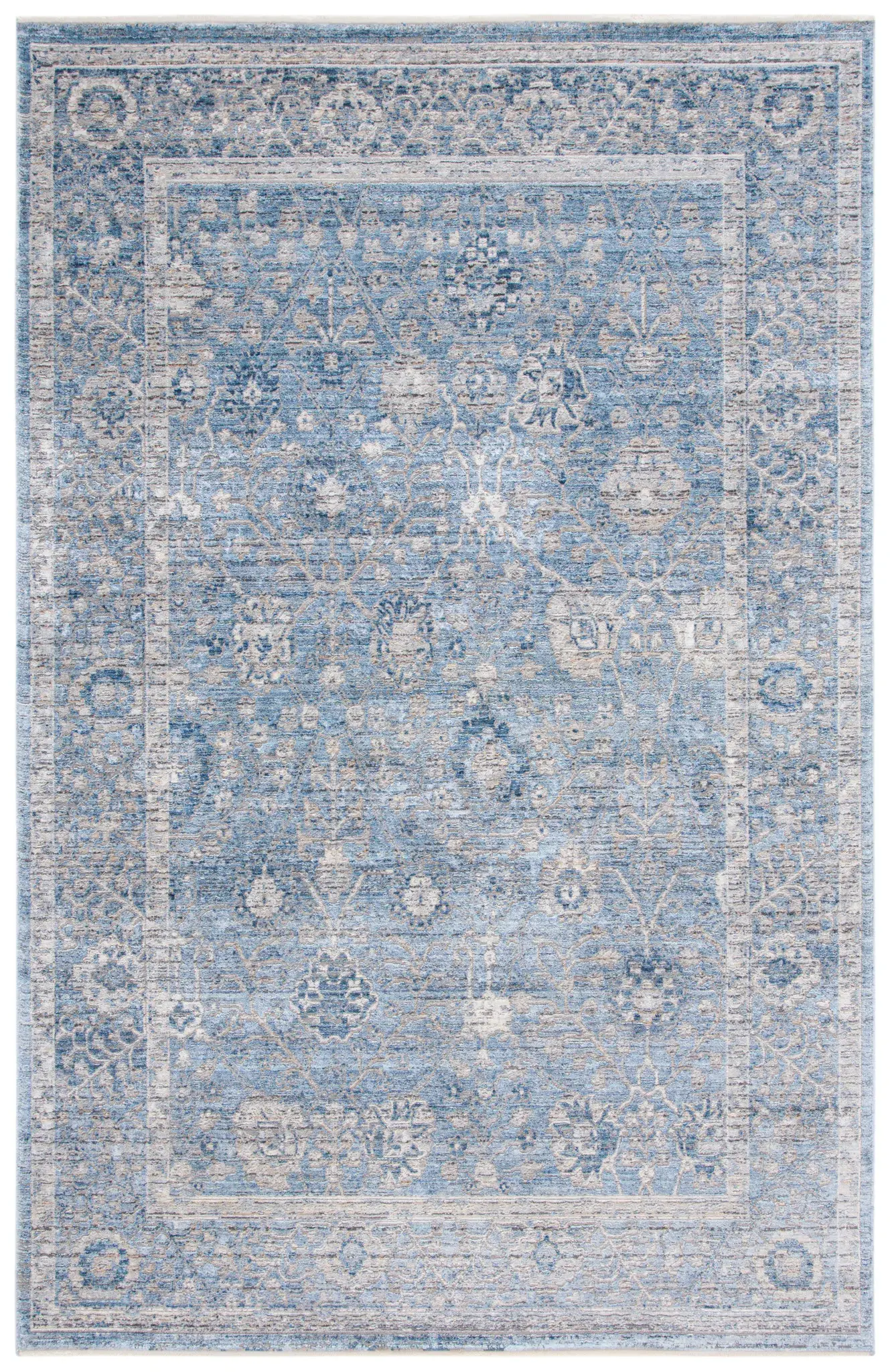 Dream Distressed Floral Border Rug