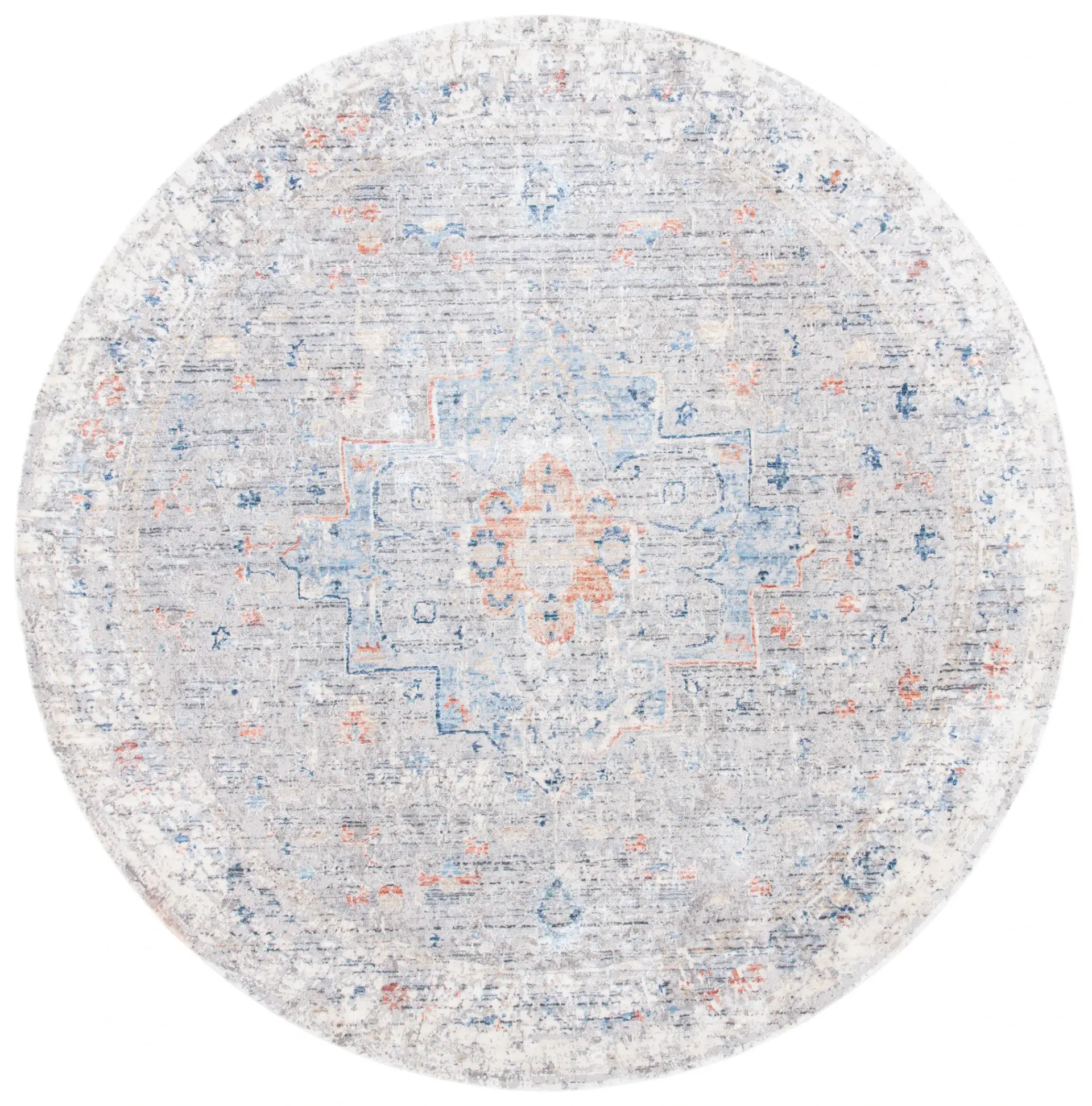Dream Distressed Geometric Medallion Rug