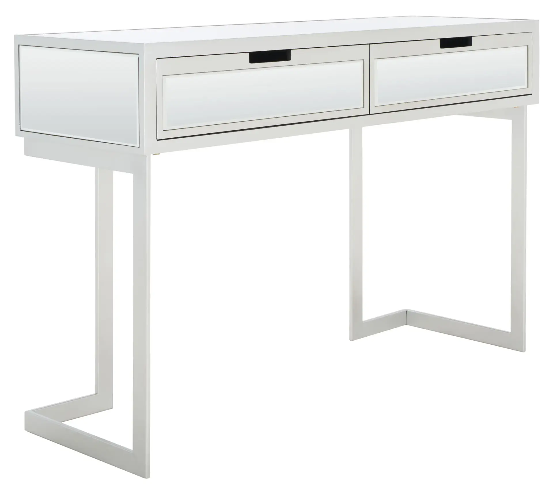Enzo Two-Drawer Mirrored Desk