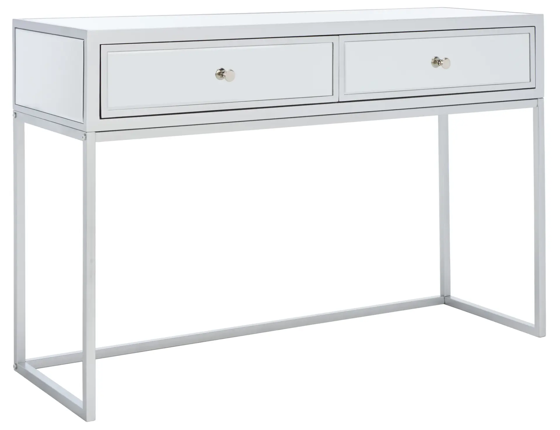 Aster Two-Drawer Mirrored Desk