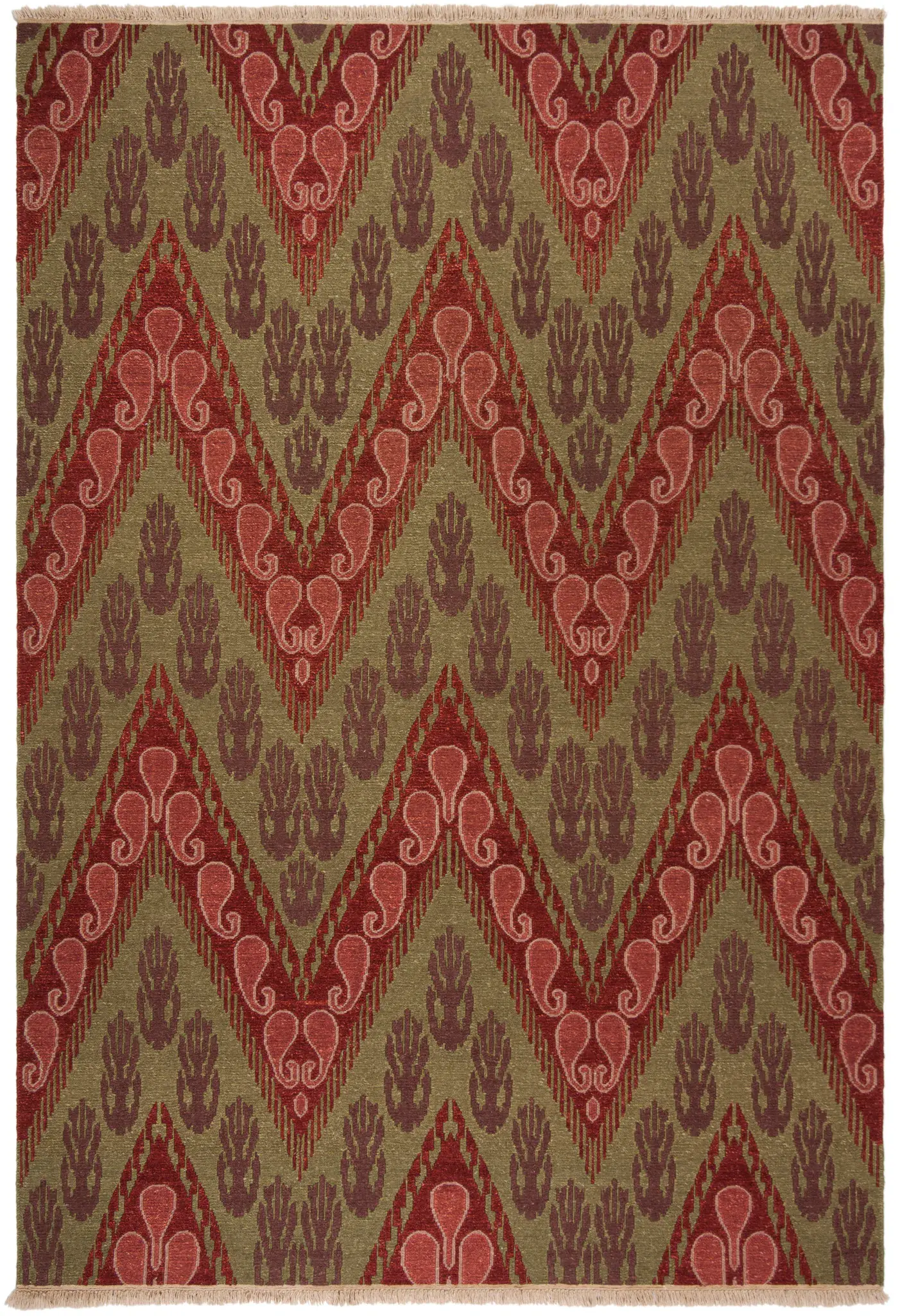 Sumak Jaipur Zig Zag Hand-Knotted Wool Rug