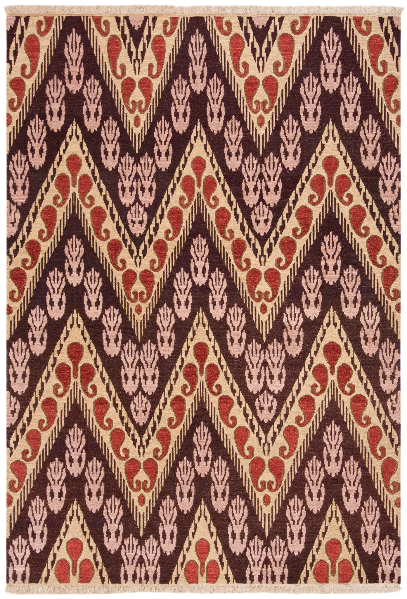 Sumak Jaipur Zig Zag Hand-Knotted Wool Rug