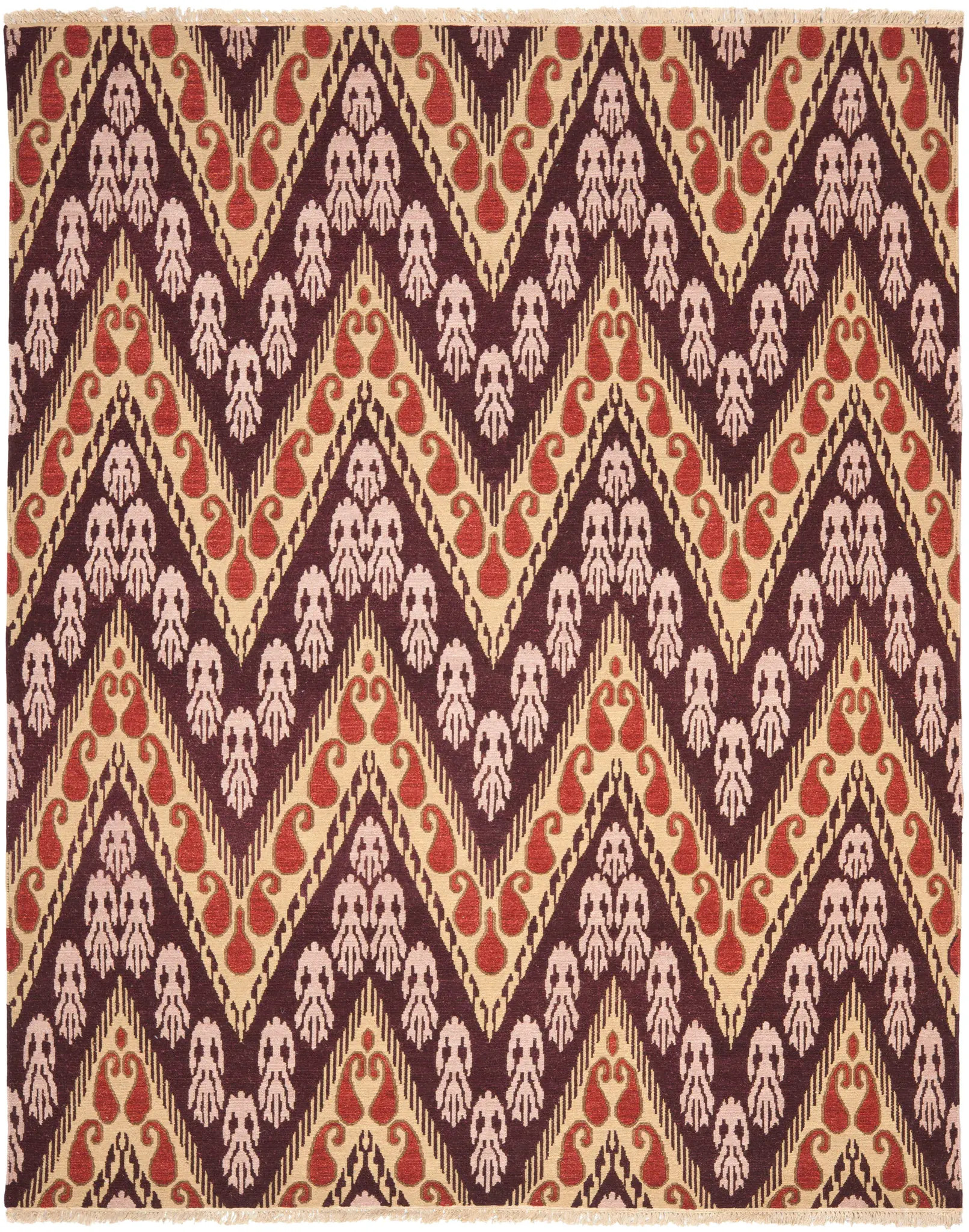 Sumak Jaipur Zig Zag Hand-Knotted Wool Rug