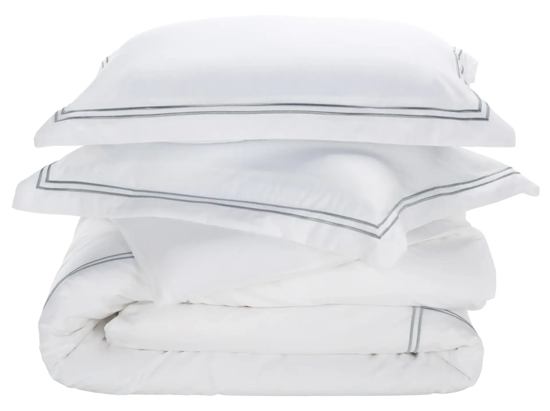 Two-Line Embroidered Hotel Duvet Cover Three-Piece