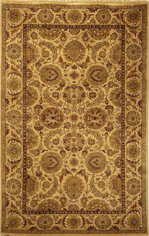 Dynasty Ornamental Hand-Knotted Wool Rug