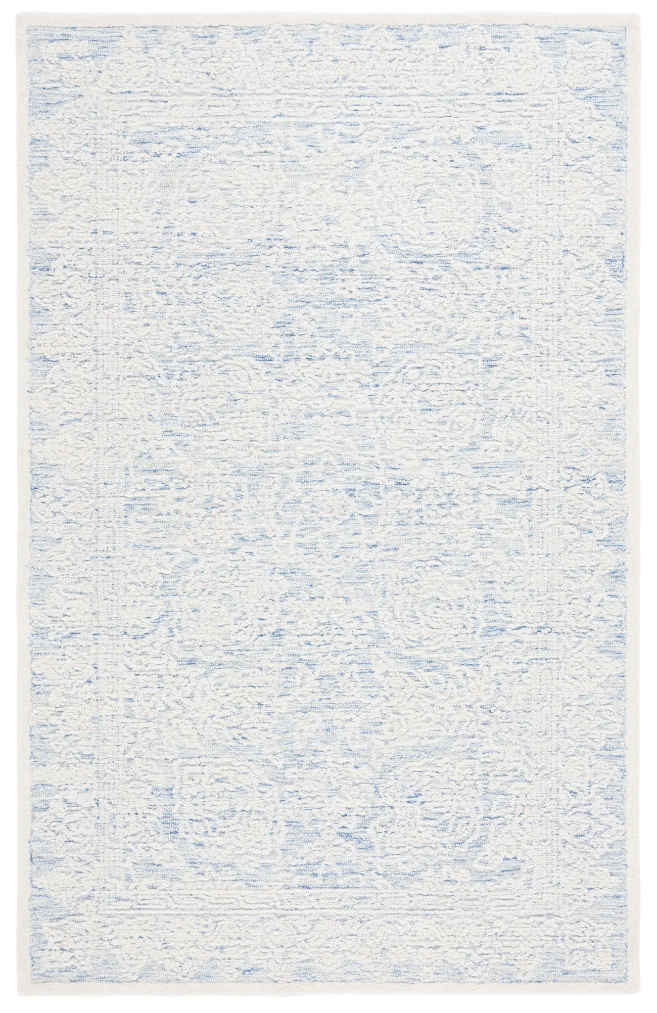 Ebony Distressed Floral Hand-Tufted Wool Rug