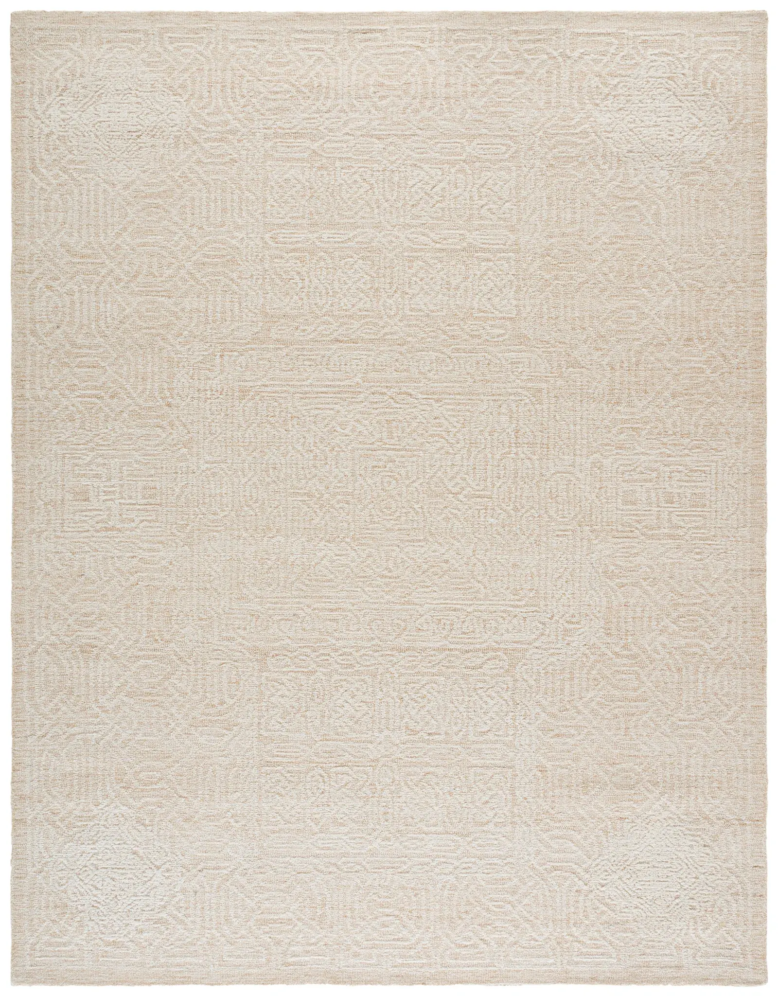 Ebony Subtle Lattice Hand-Tufted Wool Rug