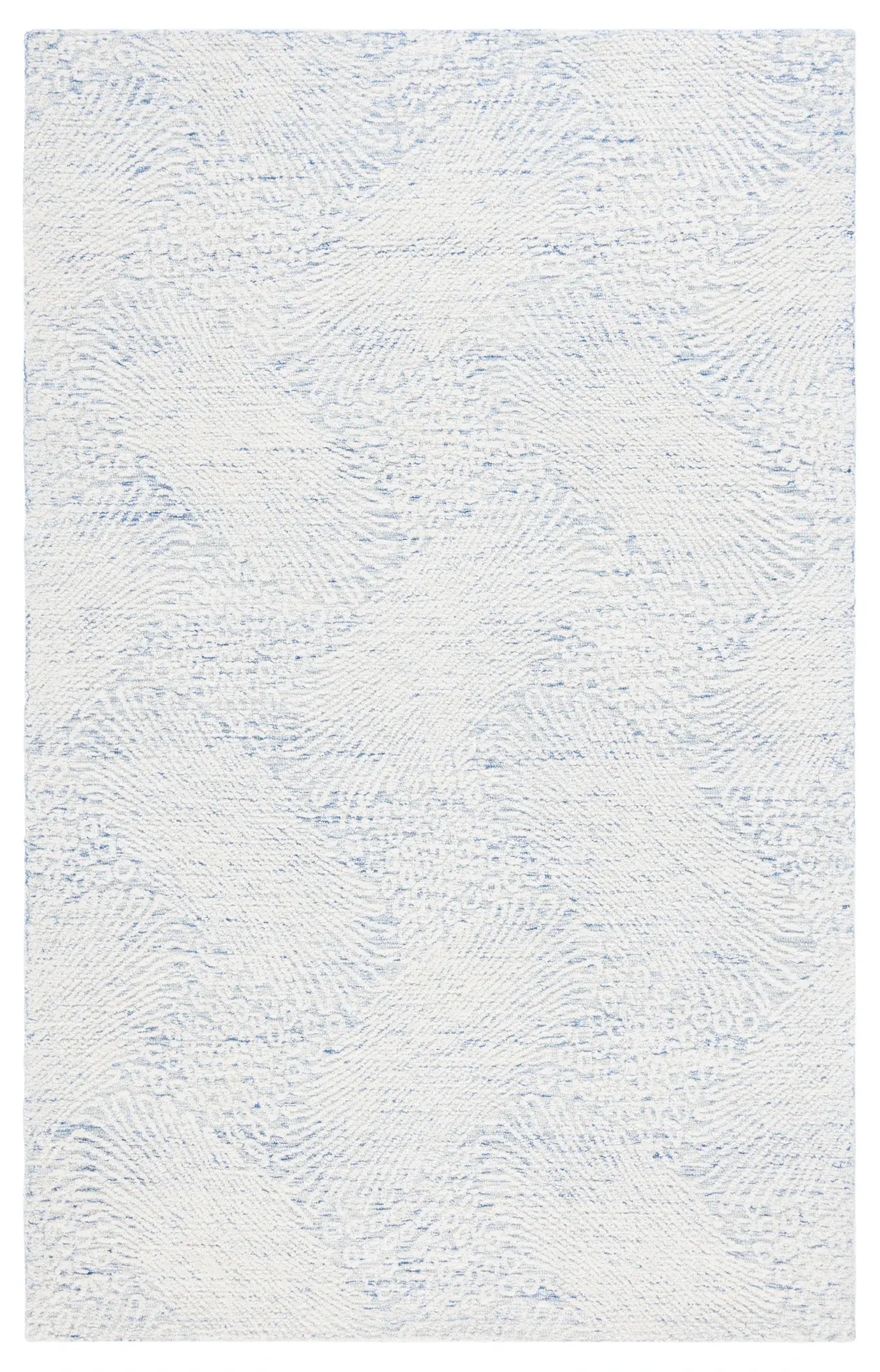 Ebony Wavy Chevron Hand-Tufted Wool Rug