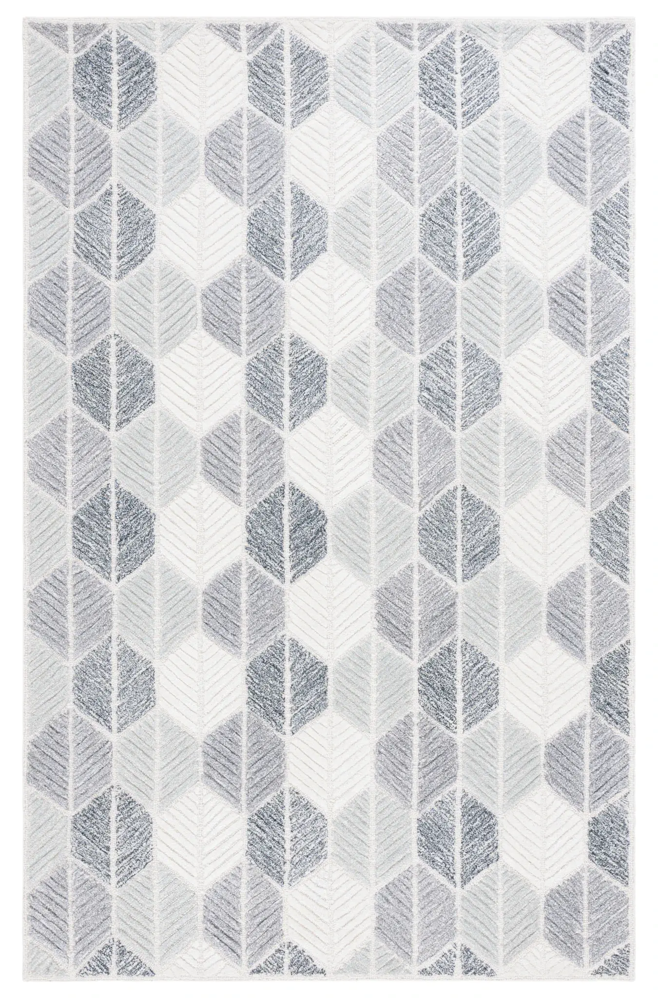 Ebony Leaf Hand-Tufted Rug