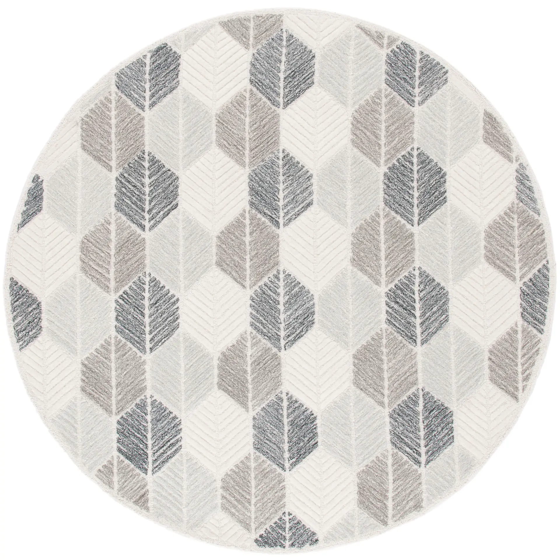Ebony Leaf Hand-Tufted Rug