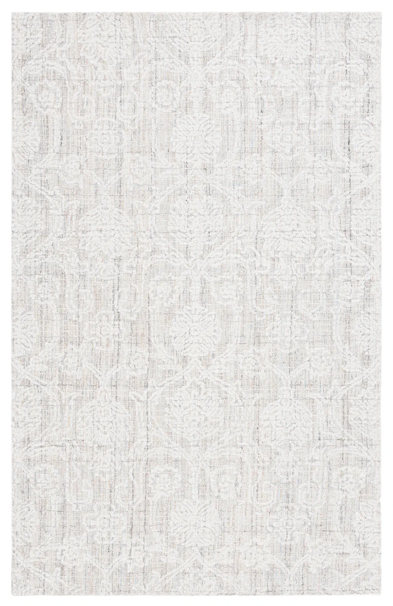Ebony Faded Damask Hand-Tufted Rug