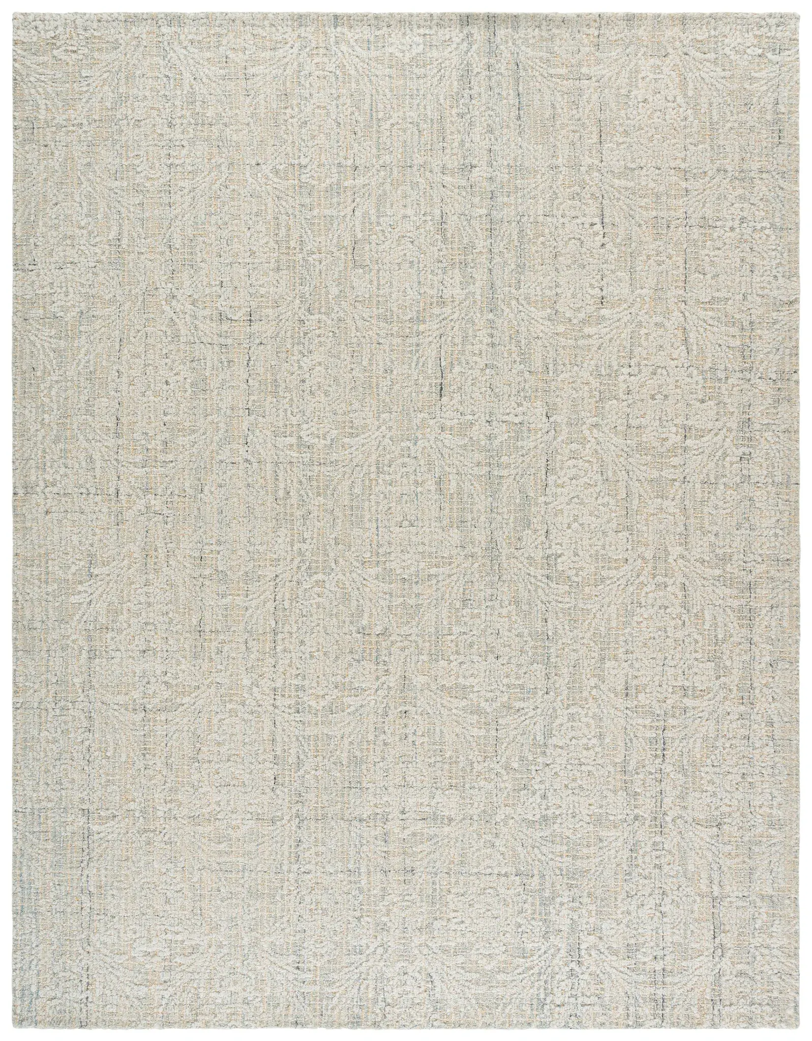 Ebony Damask Trellis Hand-Tufted Rug