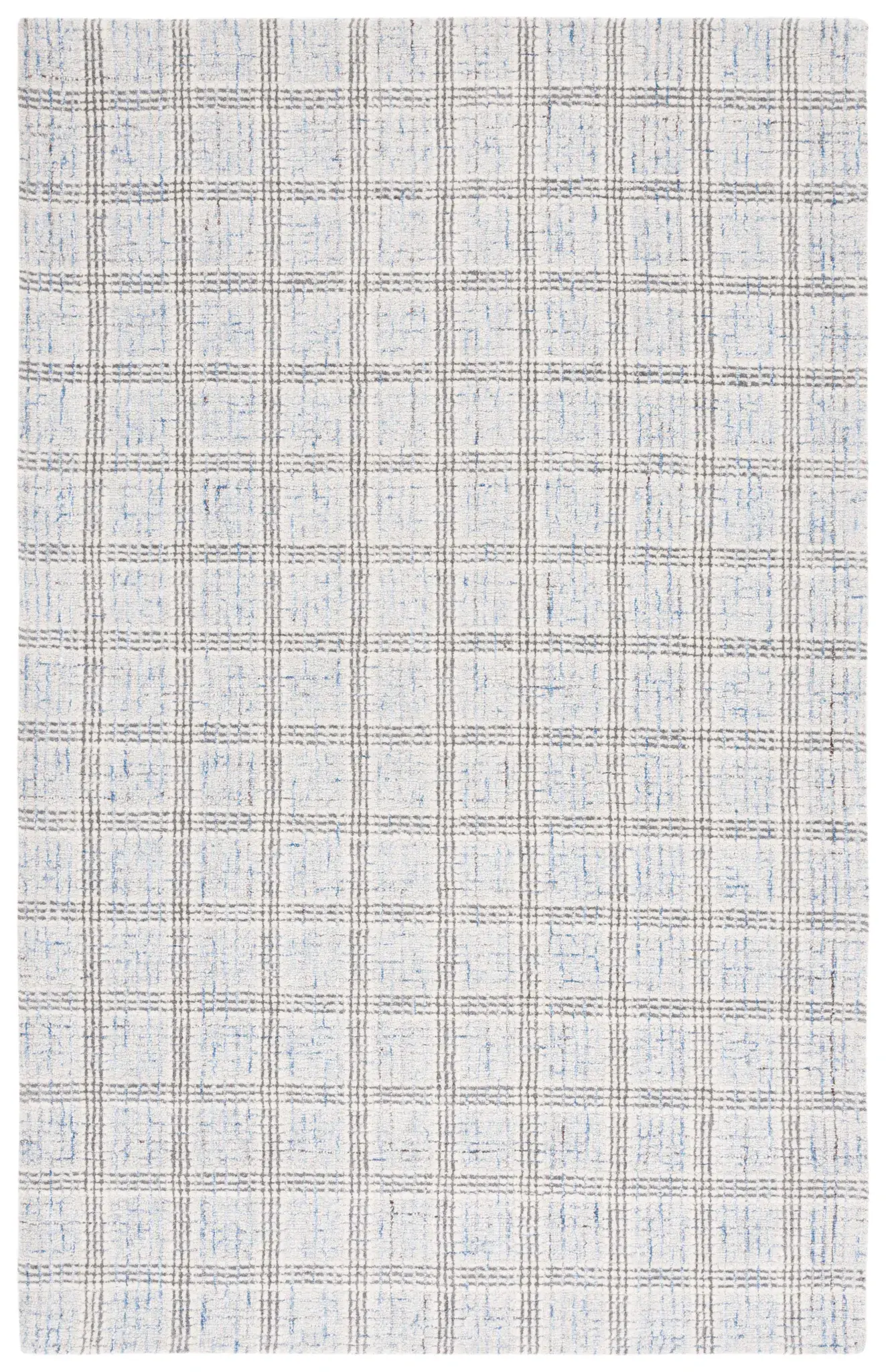 Ebony Farmhouse Plaid Hand-Tufted Wool Rug