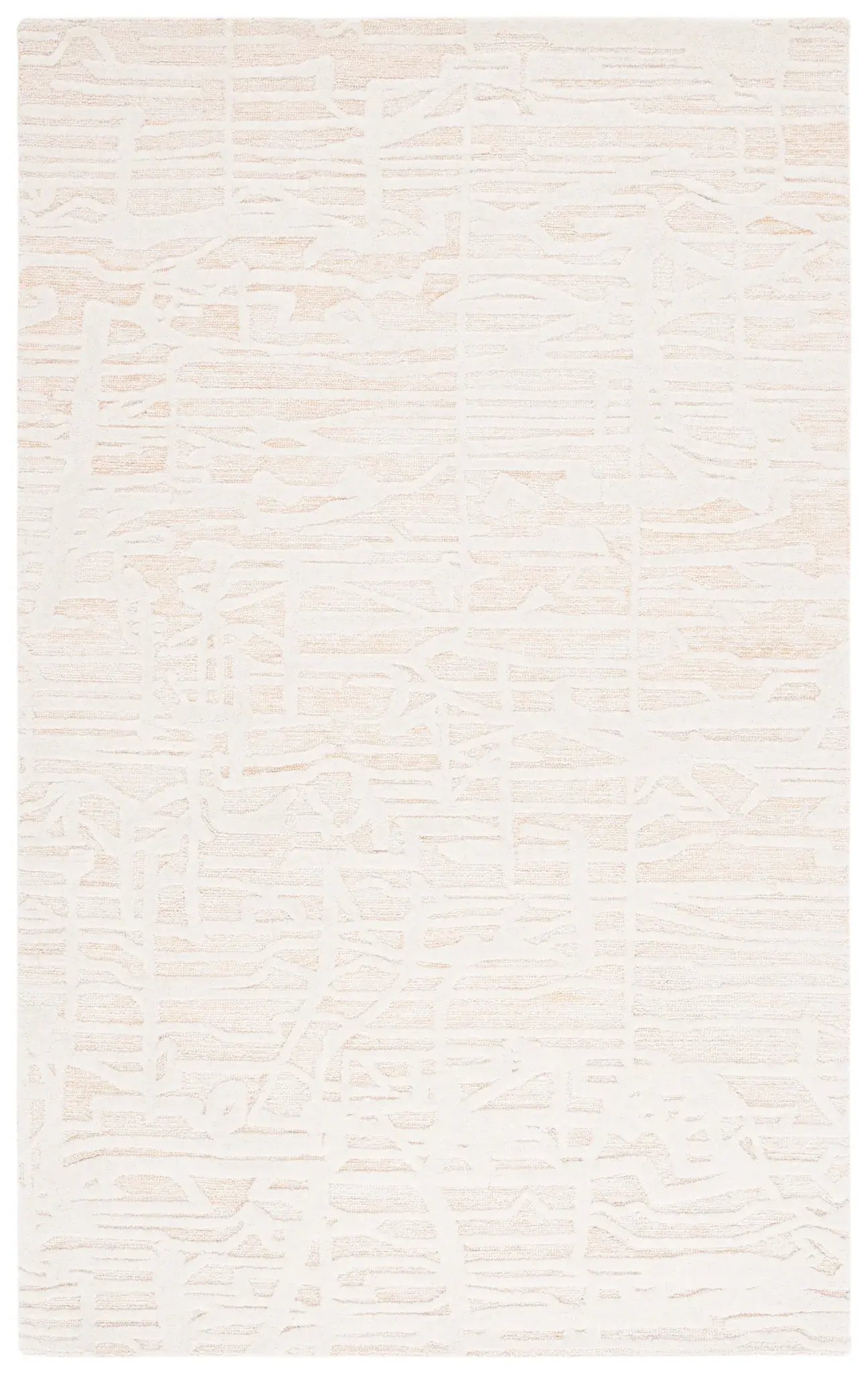Ebony Abstract Maze Hand-Tufted Wool Rug