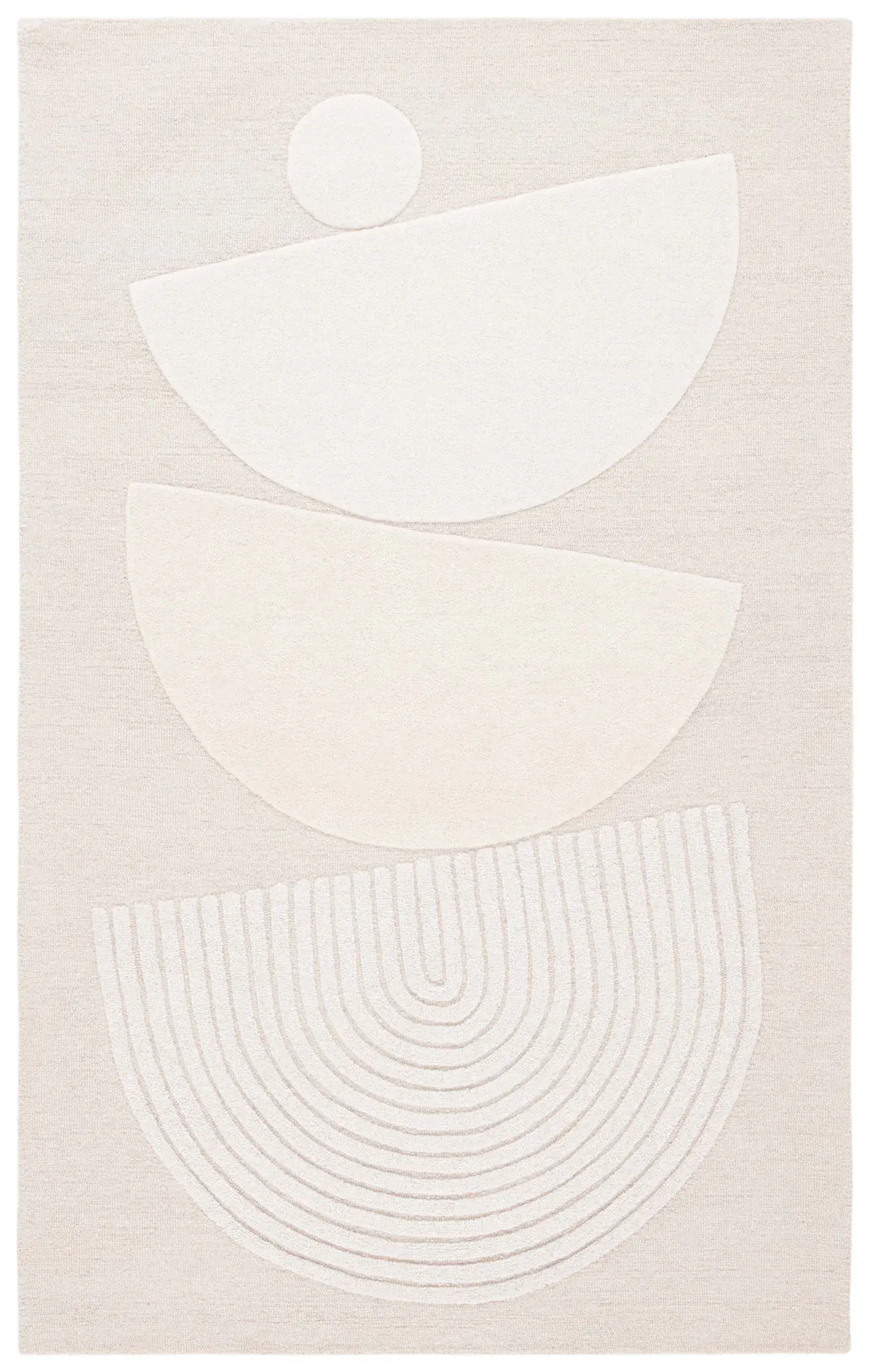 Ebony Abstract Shapes Hand-Tufted Wool Rug