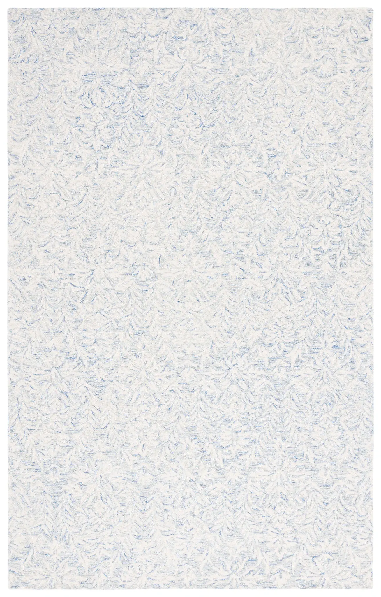 Ebony Leafy Frond Hand-Tufted Wool Rug