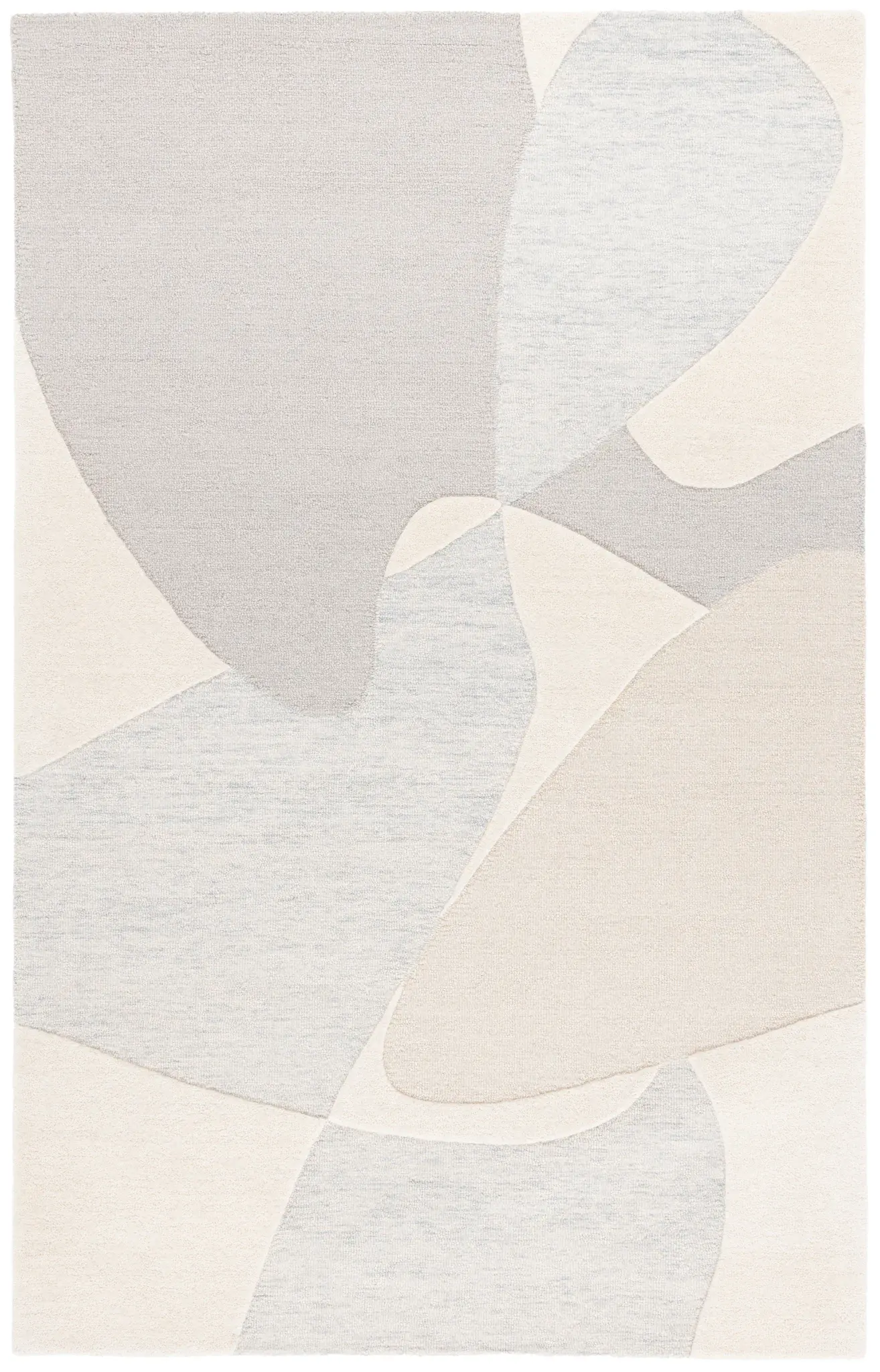 Ebony Abstract Collage Hand-Tufted Wool Rug