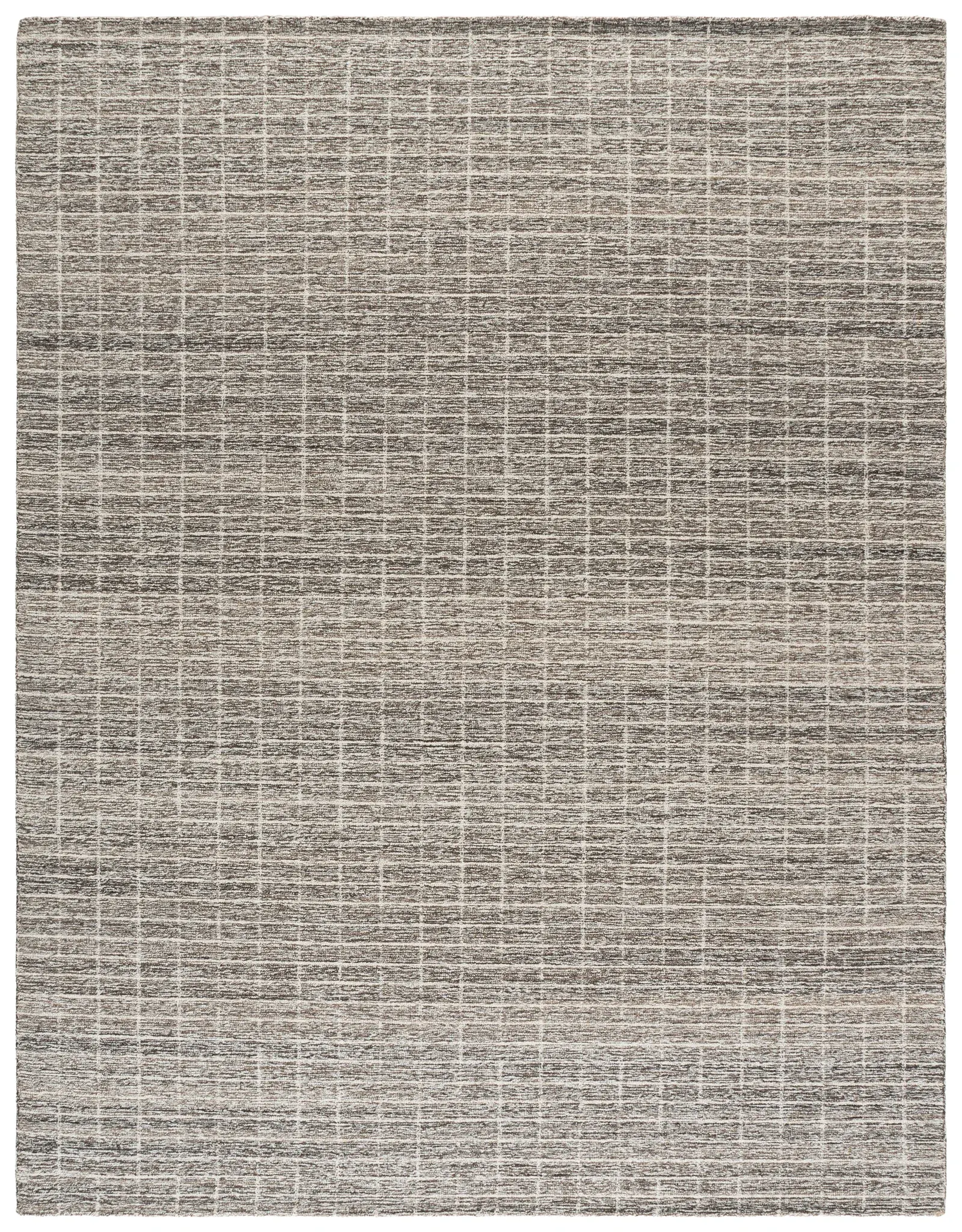 Ebony Grid Hand-Tufted Wool Rug