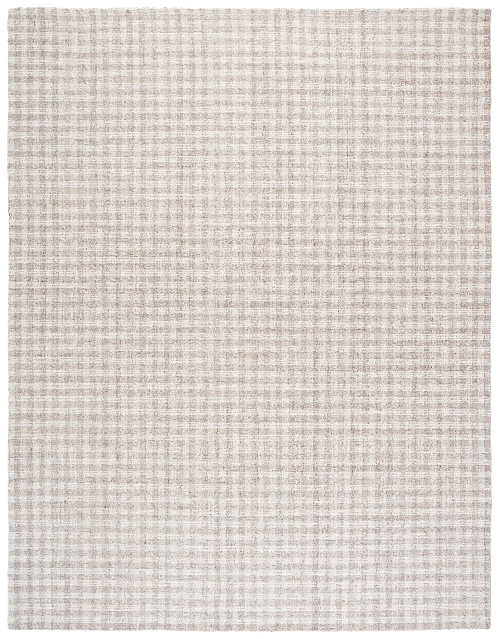 Ebony Checkered Hand-Tufted Wool Rug