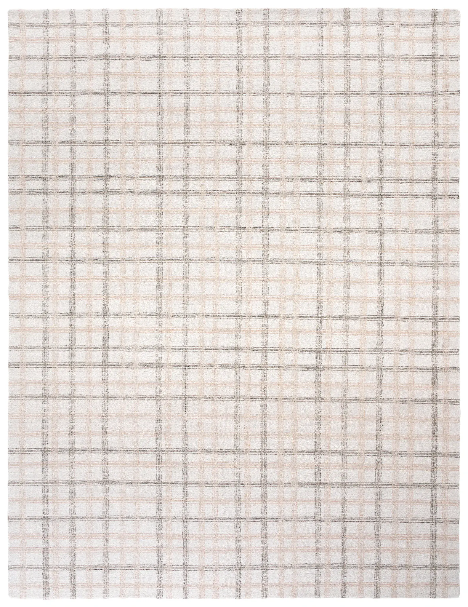 Ebony Windowpane Hand-Tufted Wool Rug