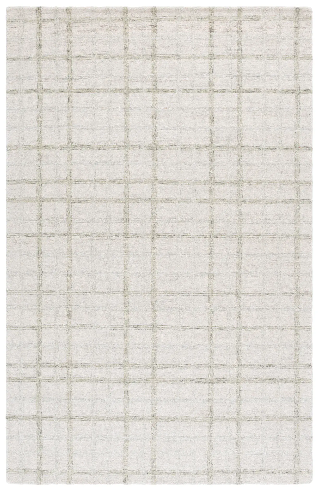 Ebony Windowpane Hand-Tufted Wool Rug