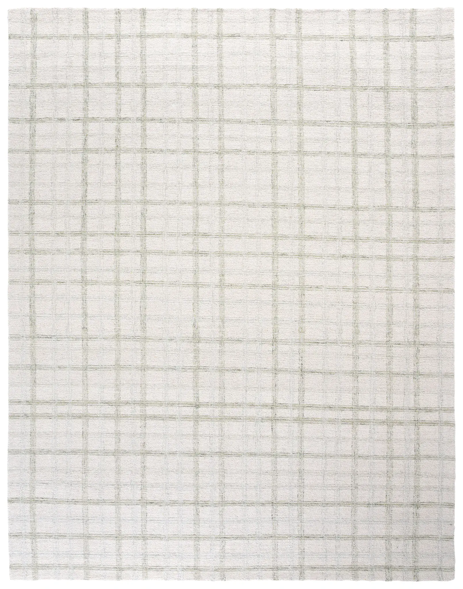 Ebony Windowpane Hand-Tufted Wool Rug