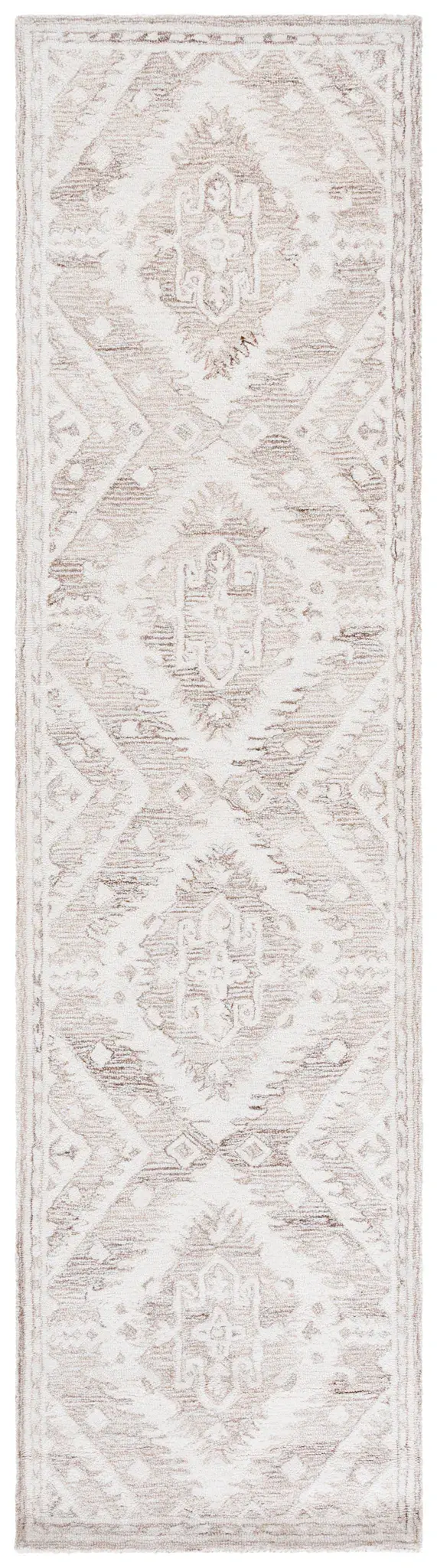Ebony Diamond Medallion Hand-Tufted Wool Rug