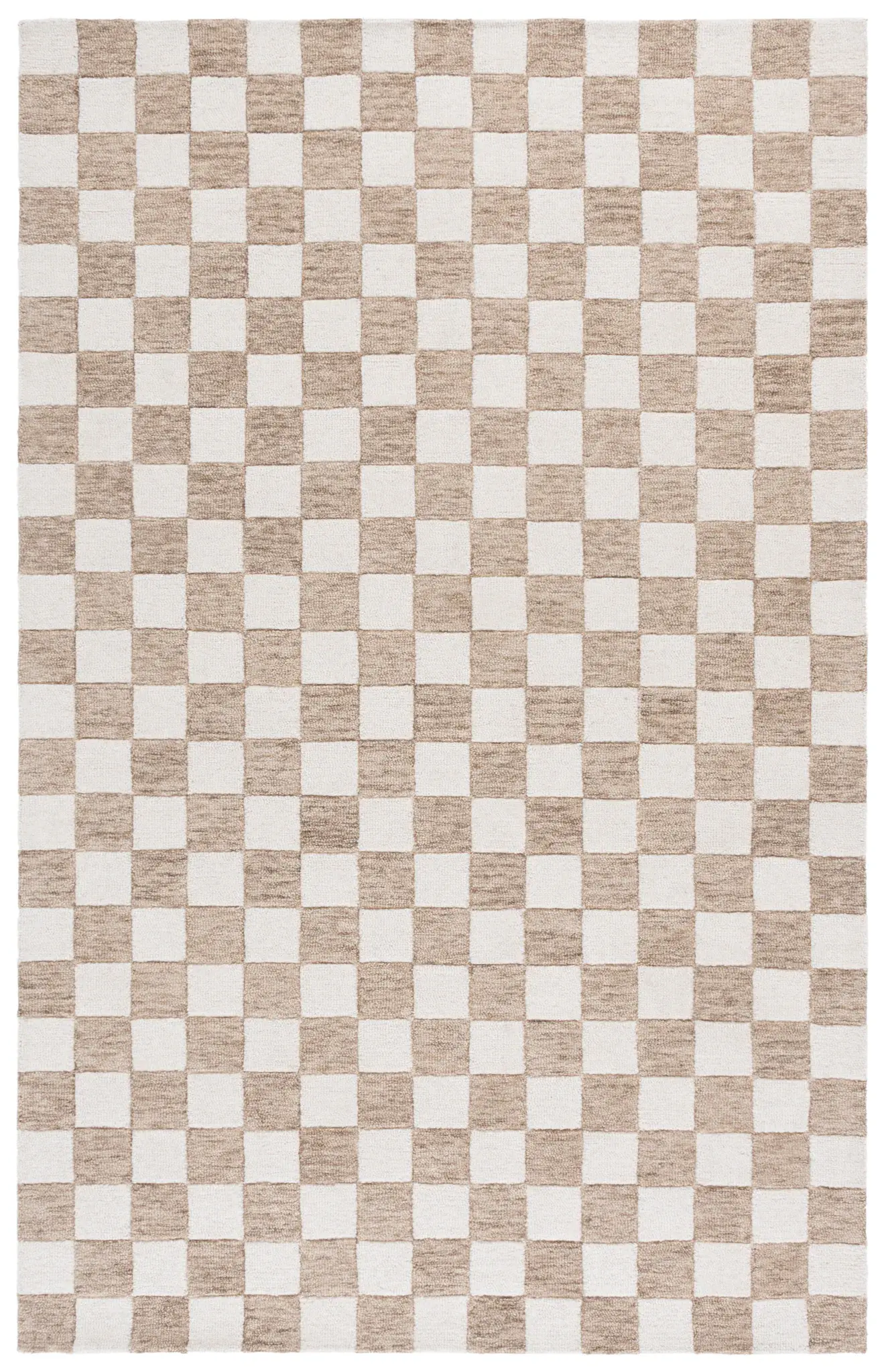 Ebony Checkerboard Hand-Tufted Wool Rug