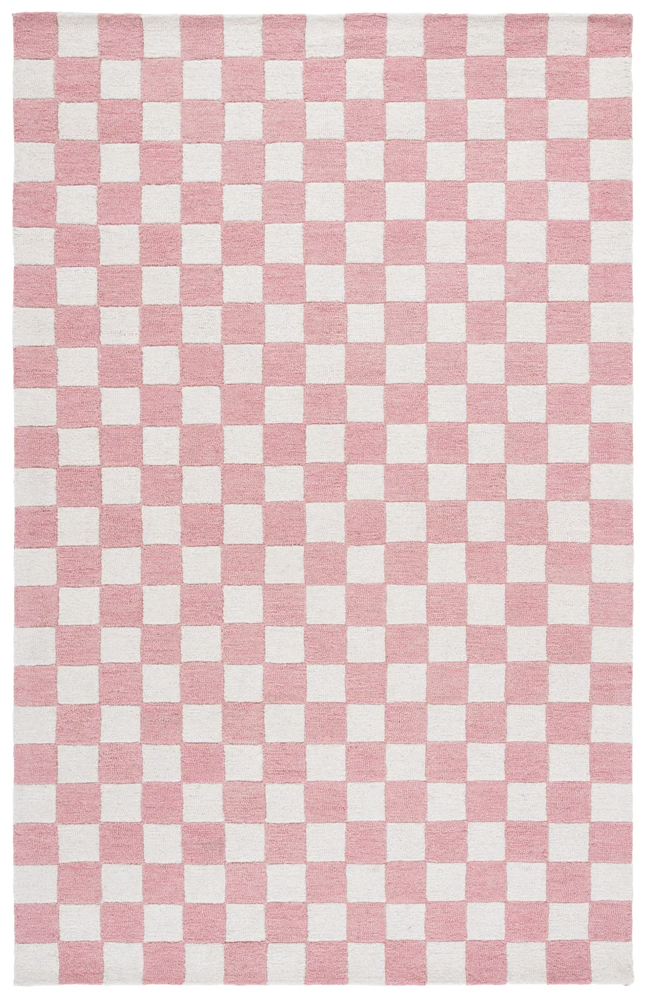 Ebony Checkerboard Hand-Tufted Wool Rug