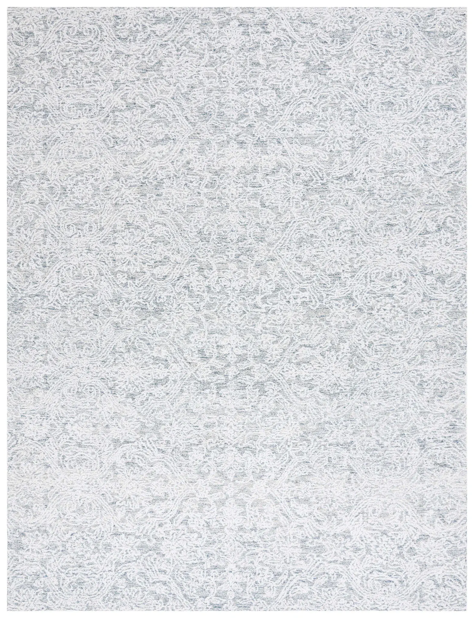 Ebony Erased Damask Hand-Tufted Rug