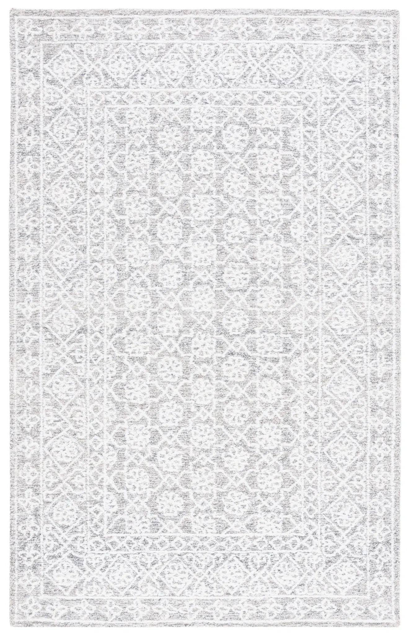 Ebony Tile Lattice Hand-Tufted Rug