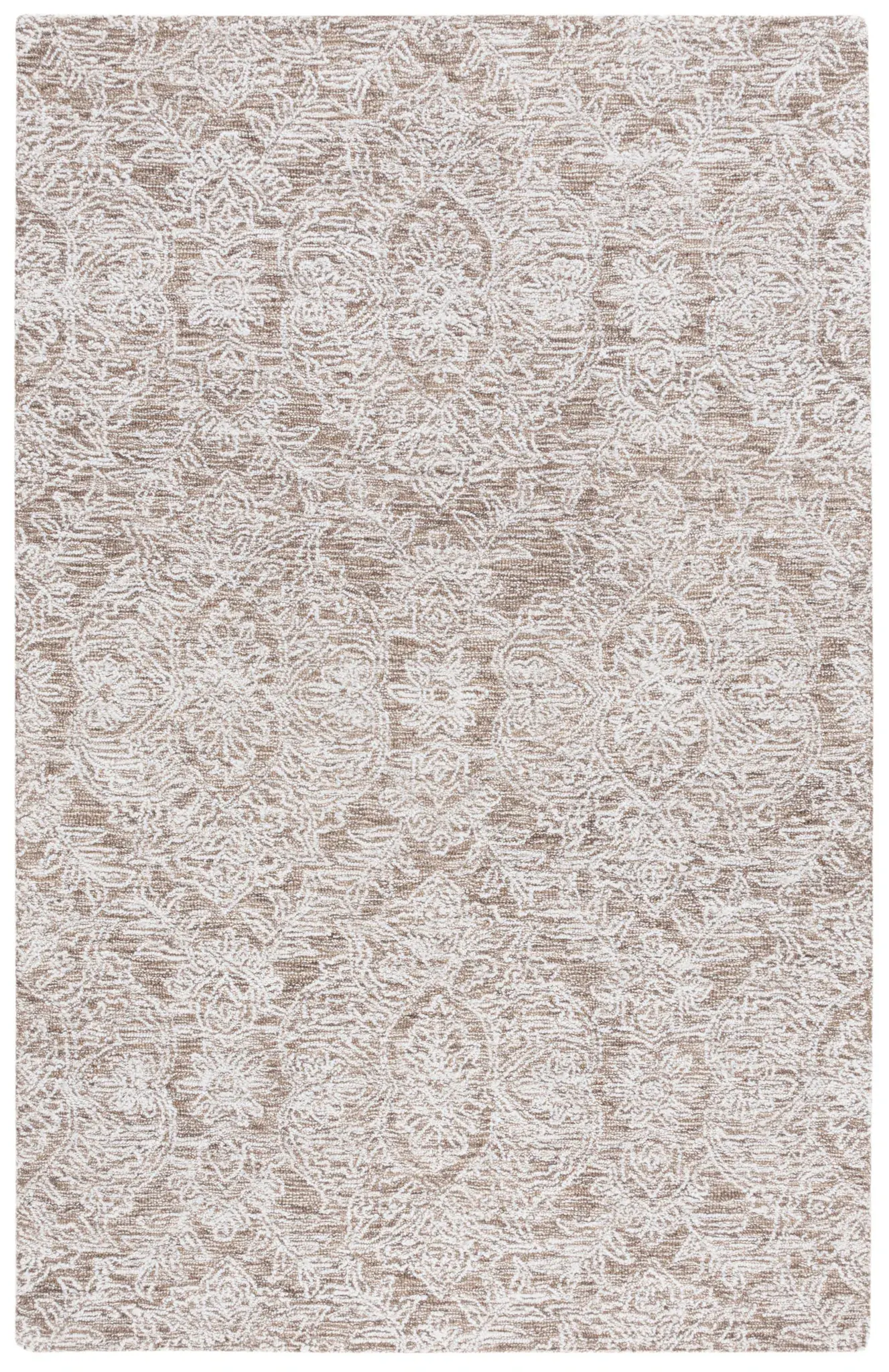 Ebony Damask Hand-Tufted Rug