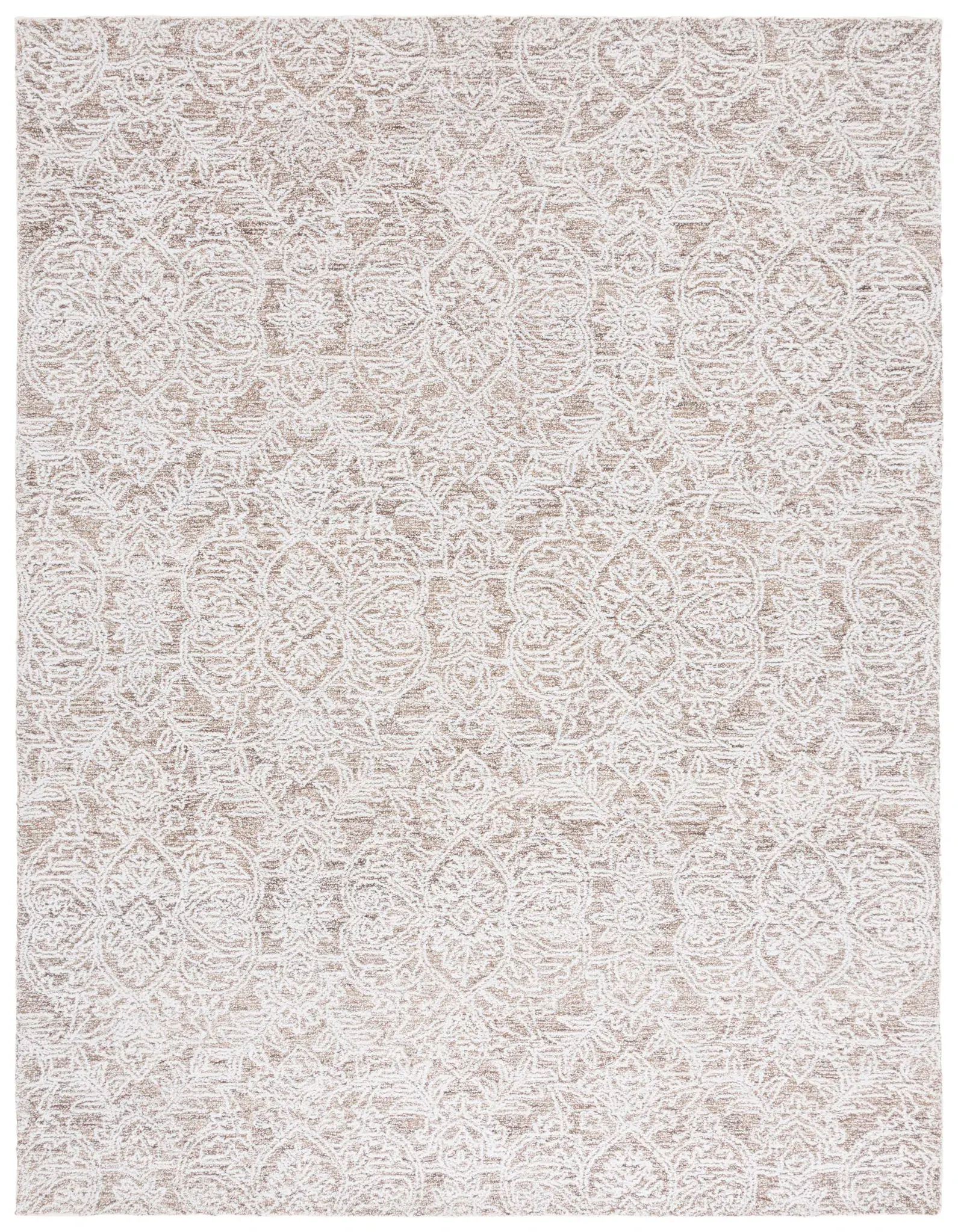Ebony Damask Hand-Tufted Rug