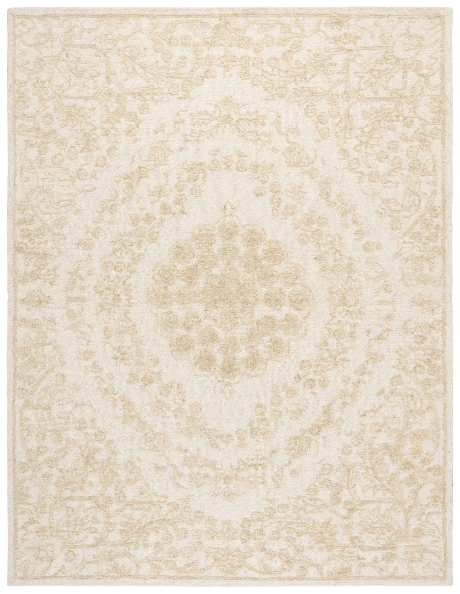 Ebony Oval Medallion Hand-Tufted Wool Rug